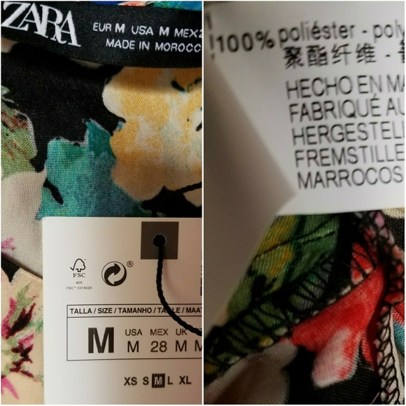 ZARA // silky floral flounce dress - Picture 13 of 14